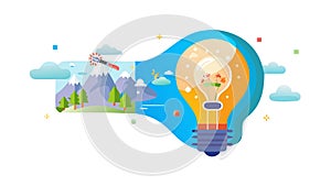 Question Mark Light Bulb, Inquiry & Problem-Solving Concept, vector design Generative AI