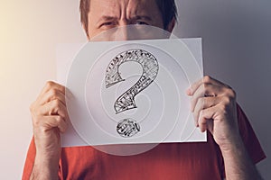 Question mark, looking for answers