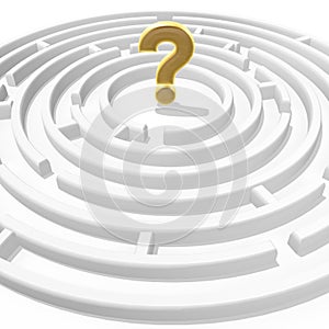 Question mark in maze