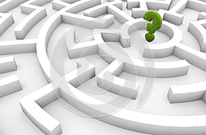 question mark in a maze