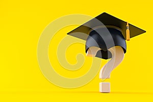 Question mark with mortarboard