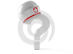 Question mark with nurse hat