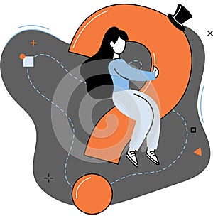 Question mark, obtaining information of interest. FAQ help. Problem and solution concept metaphor. Choice or answer