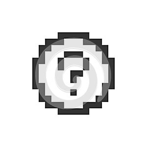 Question mark pixelated ui icon