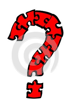 Question mark puzzle vector illustration
