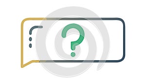 Question Mark in Rectangular Bubble Help Inquiry Icon, vector design Generative AI