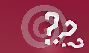 Question mark on red background