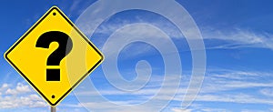 Question Mark Road Sign