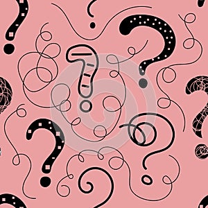 Question mark seamless pattern