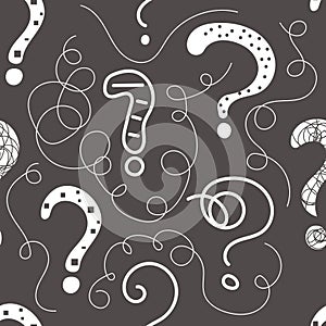 Question mark seamless pattern