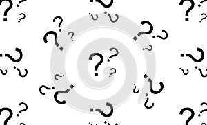 Question mark seamless pattern. Vector seamless pattern with question marks