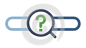 Question Mark Search Bar, Help Query Icon, vector design Generative AI