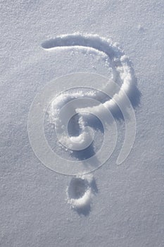 Question Mark in Snow