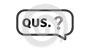 Question Mark in Speech Bubble, Communication Icon, vector design Generative AI