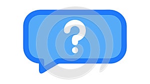 Question Mark in a Speech Bubble for FAQ, Help, and Support, vector design Generative AI