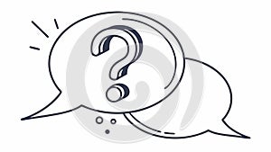 Question Mark in a Speech Bubble for FAQ and Support Icons, vector design Generative AI