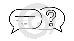 Question Mark Speech Bubble Icon for Communication & FAQs, vector design Generative AI