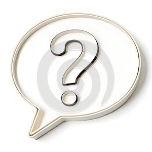 Question mark in speech bubble icon