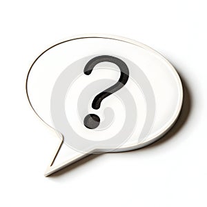Question mark in speech bubble icon
