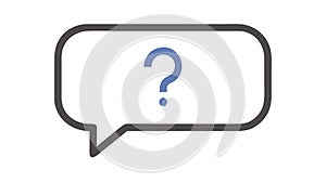 Question Mark Speech Bubble Icon Vector, vector design Generative AI