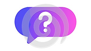 Question Mark Speech Bubble for Inquiries and Support, vector design Generative AI