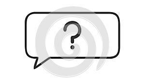 Question Mark in Speech Bubble for Inquiries, vector design Generative AI