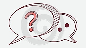 Question Mark Speech Bubble, Inquiry, Doubt, and Communication, vector design Generative AI