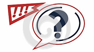 Question mark speech bubble, inquiry symbol and help icon vector design Generative AI