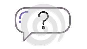 Question Mark in Speech Bubble for Inquiry, vector design Generative AI