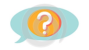 Question Mark in Speech Bubble, Problem Solving Concept, vector design Generative AI