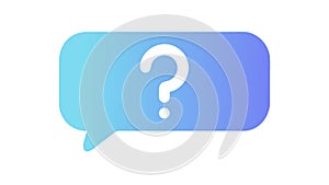 Question Mark Speech Bubble, Query, Help, Information Request, vector design Generative AI