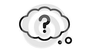 Question mark speech bubble, representing inquiry or uncertainty. vector design Generative AI