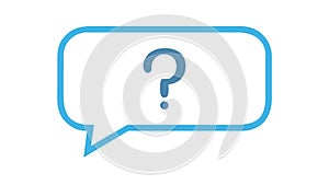 Question Mark Speech Bubble Vector Icon, vector design Generative AI