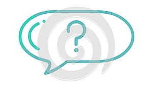 Question Mark Speech Bubble Vector Icon, Inquiry Confusion, vector design Generative AI