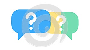 Question Mark Speech Bubbles Chat Icon Set, vector design Generative AI