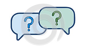 Question Mark Speech Bubbles Communication Dialogue Help, vector design Generative AI