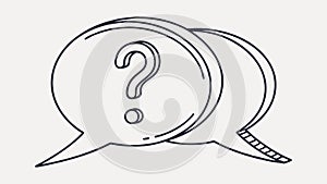 Question Mark Speech Bubbles Customer Support Query, vector design Generative AI