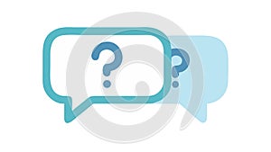 Question Mark Speech Bubbles Icon - FAQ, Support Query, vector design Generative AI