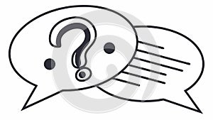 Question Mark Speech Bubbles - Inquiry, FAQ, and Problem Solving, vector design Generative AI