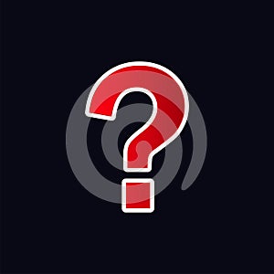 question mark sticker vector symbol