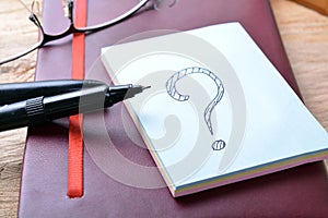 Question mark sticky note