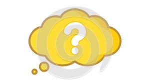Question Mark Thought Bubble. Inquiry, Doubt, Problem, Unsureness, vector design Generative AI