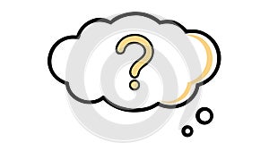 Question Mark Thought Bubble, Inquiry & Doubt, vector design Generative AI