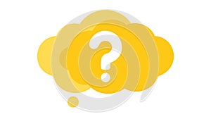 Question Mark Thought Bubble Problem Solving, vector design Generative AI