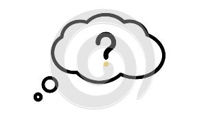 Question Mark in Thought Bubble Vector for Confusion, vector design Generative AI
