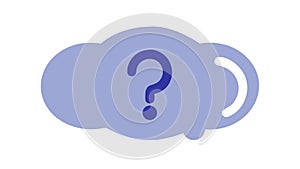 Question Mark in Thought Cloud, Confusion Vector Icon Generative AI