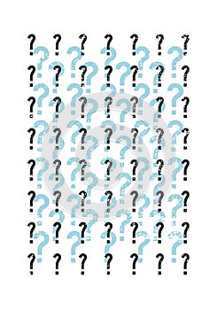 Question mark typographical grunge vintage style poster. Retro vector illustration.