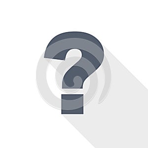 Question mark vector icon, flat design illustration in eps 10