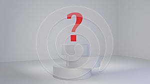 Question mark on white background