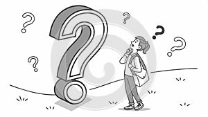 Question marks, confusion and problem solving vector design Generative AI